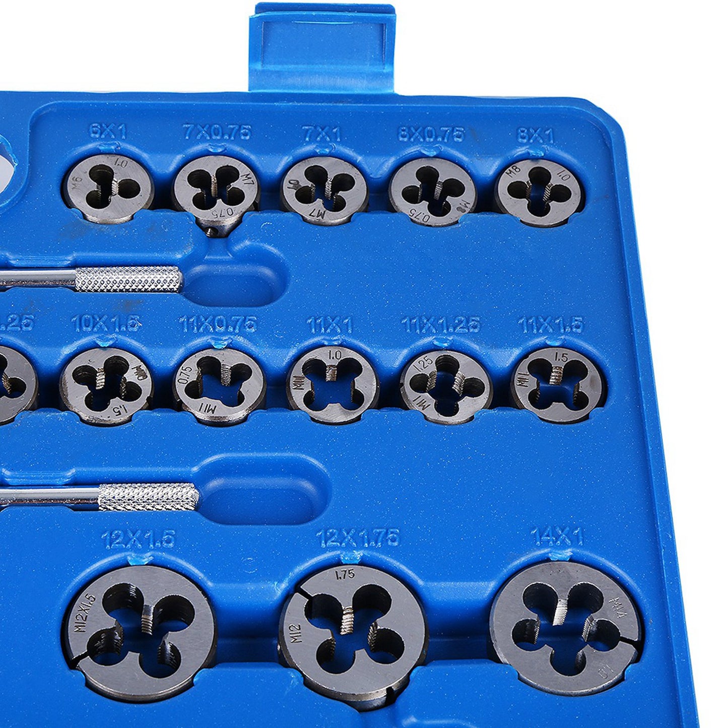 110pcs Set M2  M18 Screw Nut Thread Taps Dies With Wrench Handle Heavy Duty Hand Tool Kit