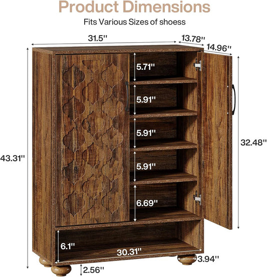 Natural Style Shoe Cabinet,Storage Cabinet