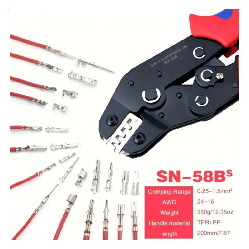 SN-58B Automotive Plug-in Crimping Pliers With Multiple Jaws Are Suitable For Bare Terminal Insulation Terminals And Tubular Terminals,Clamping Fixture, Multi Clamping Mold, Wire Set, DuPont Terminal,