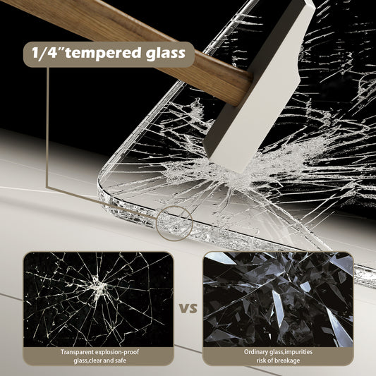 33-34 W  72 H Frameless Pivot Shower Door, Pivot Swing Shower Glass Doors With 0.25 6mm  SGCC Clear Tempered Glass,Explosion-Proof Film, Reversible Installation, Matte Black