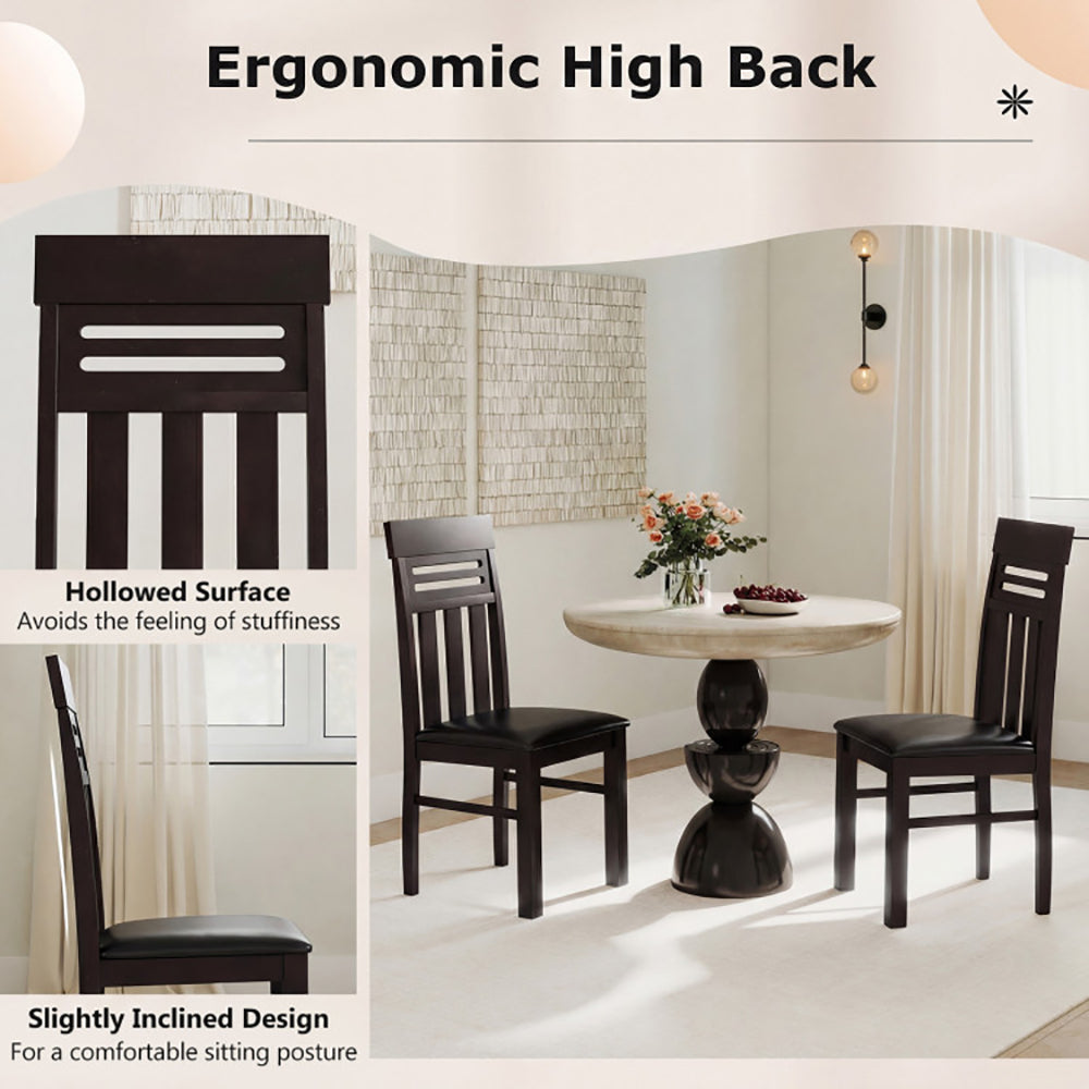 Dining Chairs High Back Dining Room Chairs Set Of 2 PU Leather Of Up 330 Lbs For Dining Rooms, Kitchens, Living Rooms