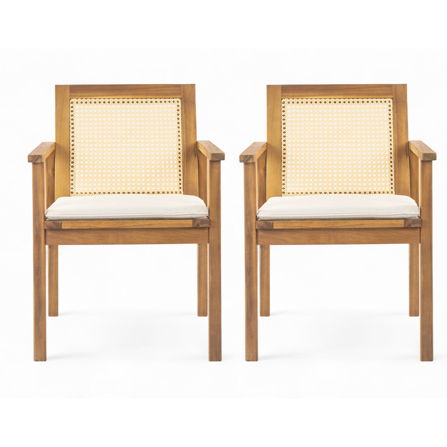 Preston Outdoor Dining Chair With Cushion Set Of 2