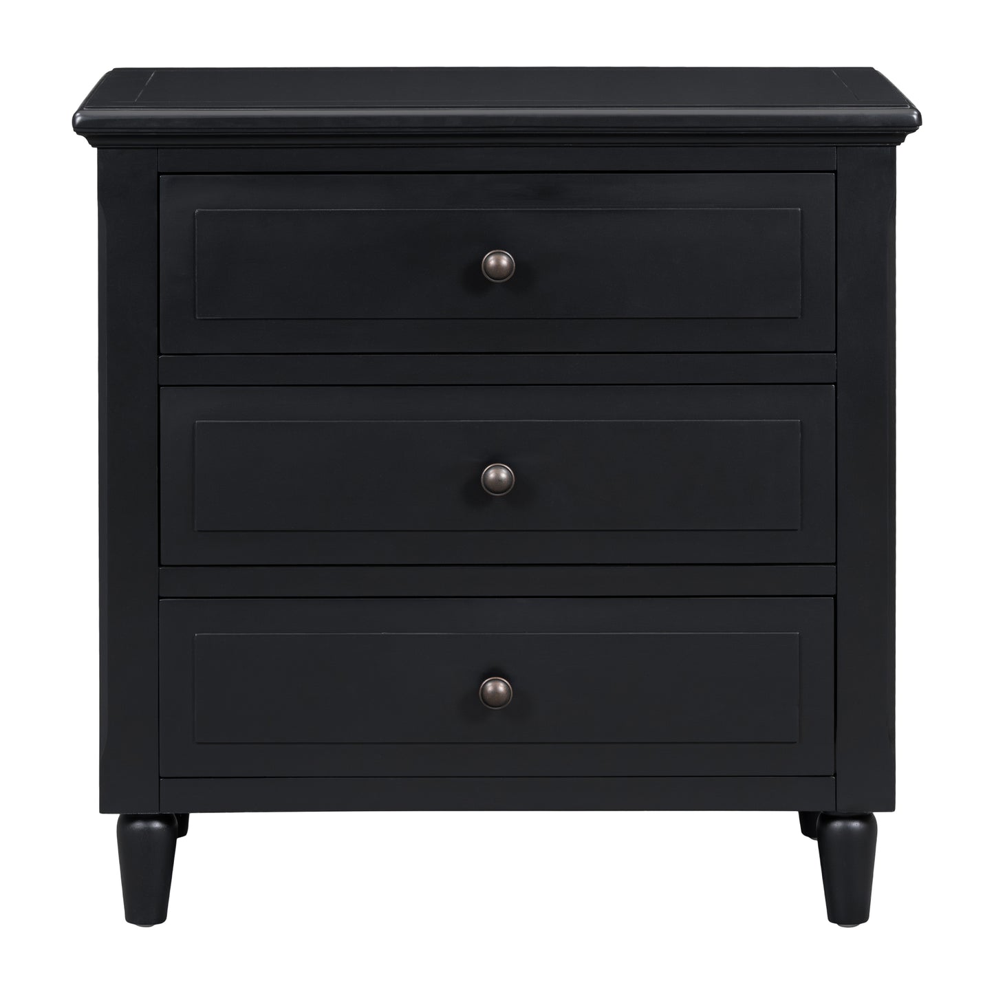 U-STYLE 28 Painted Nightstand With 3 Drawers And Smooth Gliding Rails  Simple Bedside Cabinet With Metal Handle  Minimalist Sofa Side Table With Rubber Legs For Bedroom Sofa Couch Office