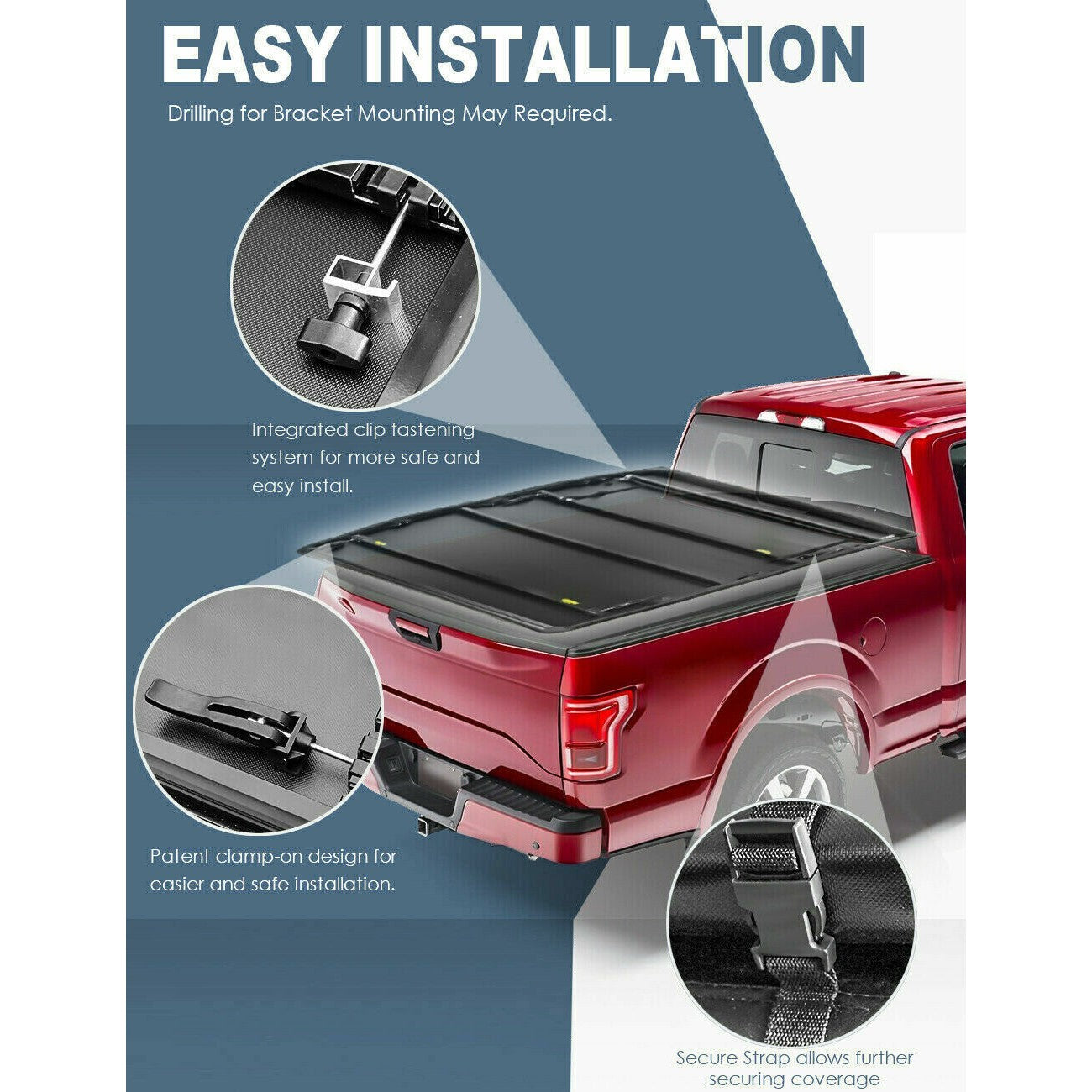 TRI-Fold 5FT Tonneau Cover Bed--A86364-1993M32203J