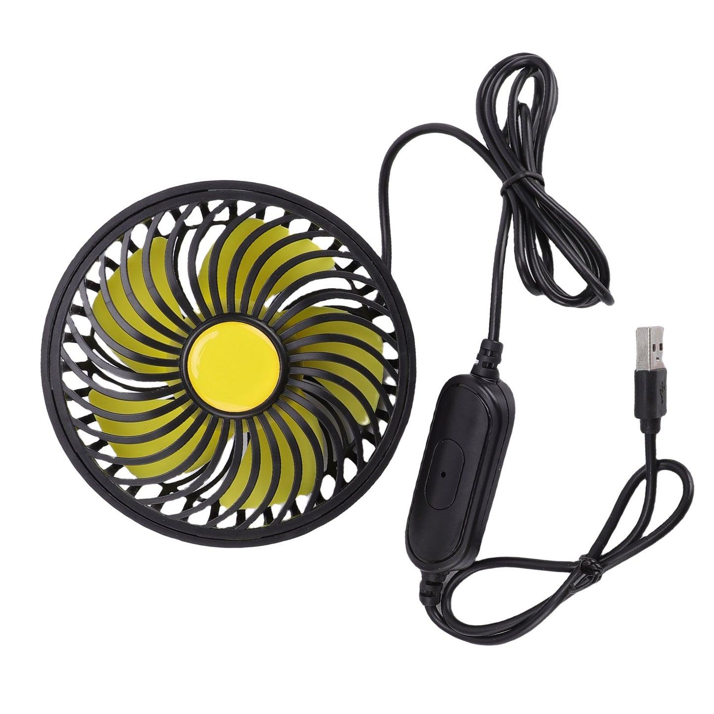 USB Powered Car Fan Air Circulation Fan For Vehicle Chair Rear Headrest 360 Degree Rotatable Head 18ft/s 3500RPM