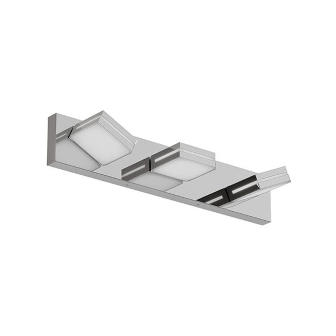 Modern Chrome LED Vanity Light, 3-Lights Wall Sconce For Bathroom And Mirror, Sleek Minimalist Design, Energy-Efficient, Easy To Install