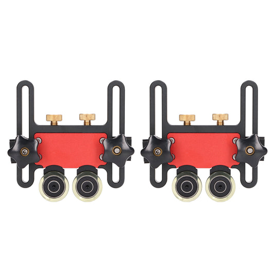 2Pcs Table Saw Feeder Aluminum Alloy 5mm Stroke Double Wheel Bearing Roller Featherboard For Woodworking Projects