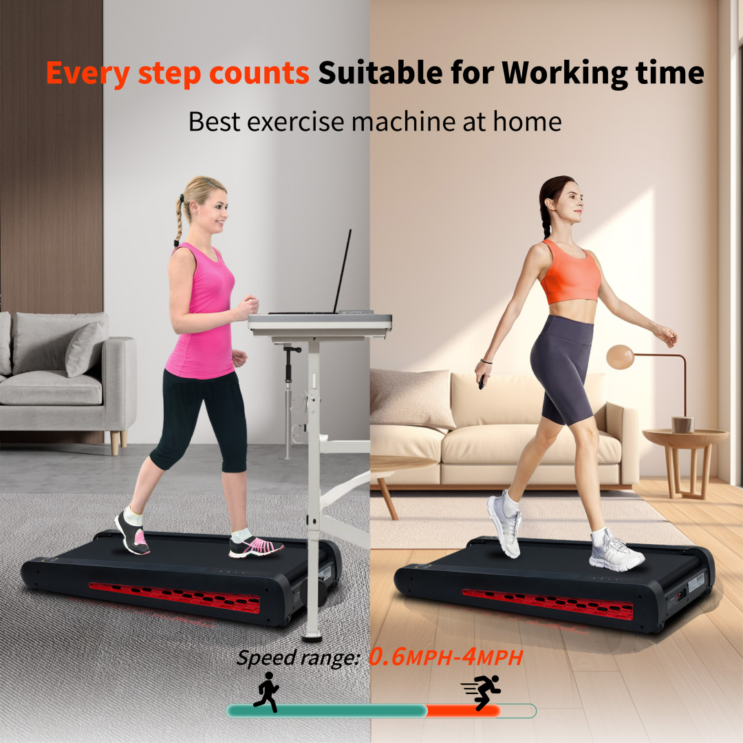 7 Incline Walking Pad Treadmill  Portable Compact Treadmills Under Desk Treadmill, Incline Treadmills For Home Office, Upright Stand, 2.55HP Portable Treadmill With 220 Lbs Capacity LED Display