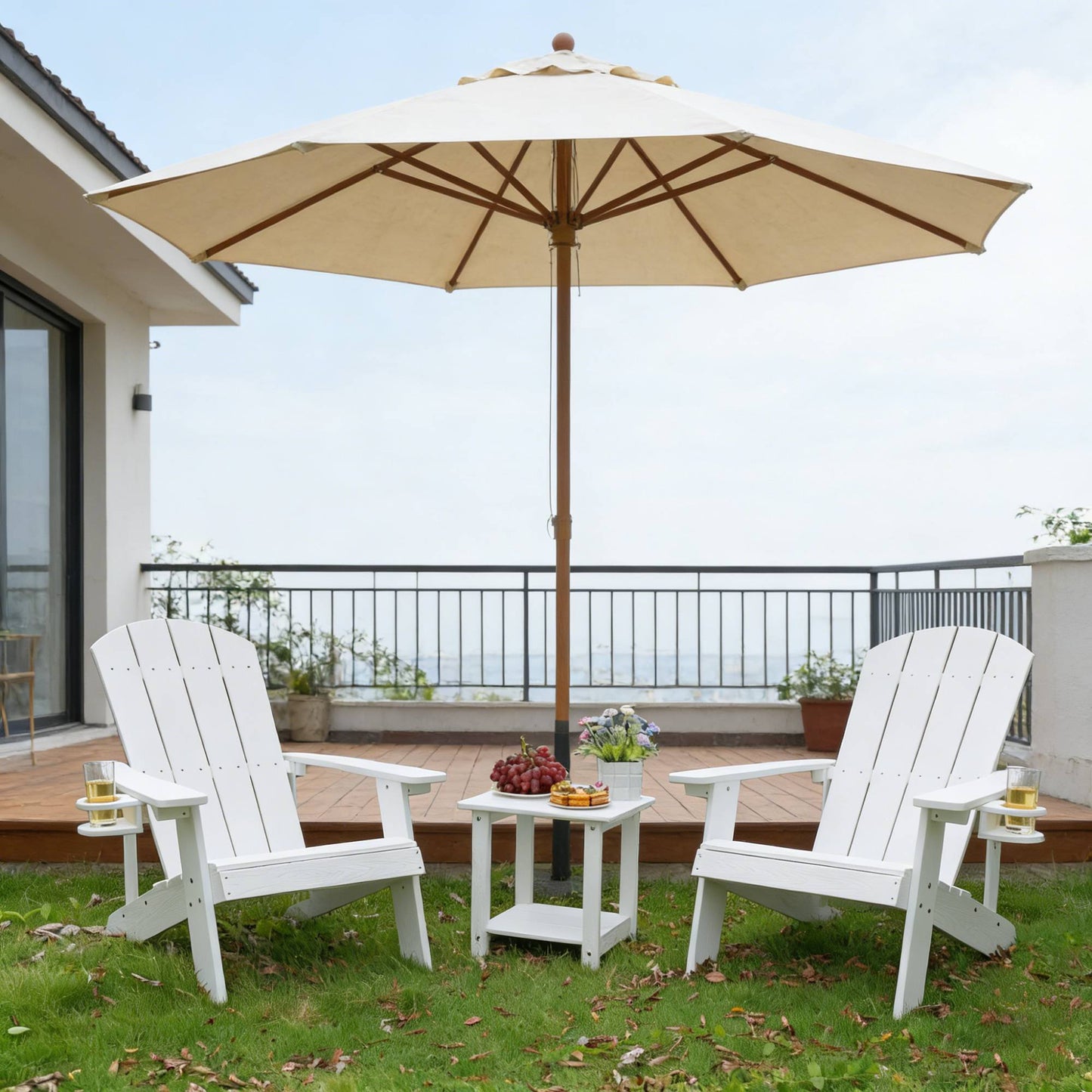2-Piece All-Season Outdoor Lounge Chairs Perfect For Patio Chats & Garden Leisure Gatherings