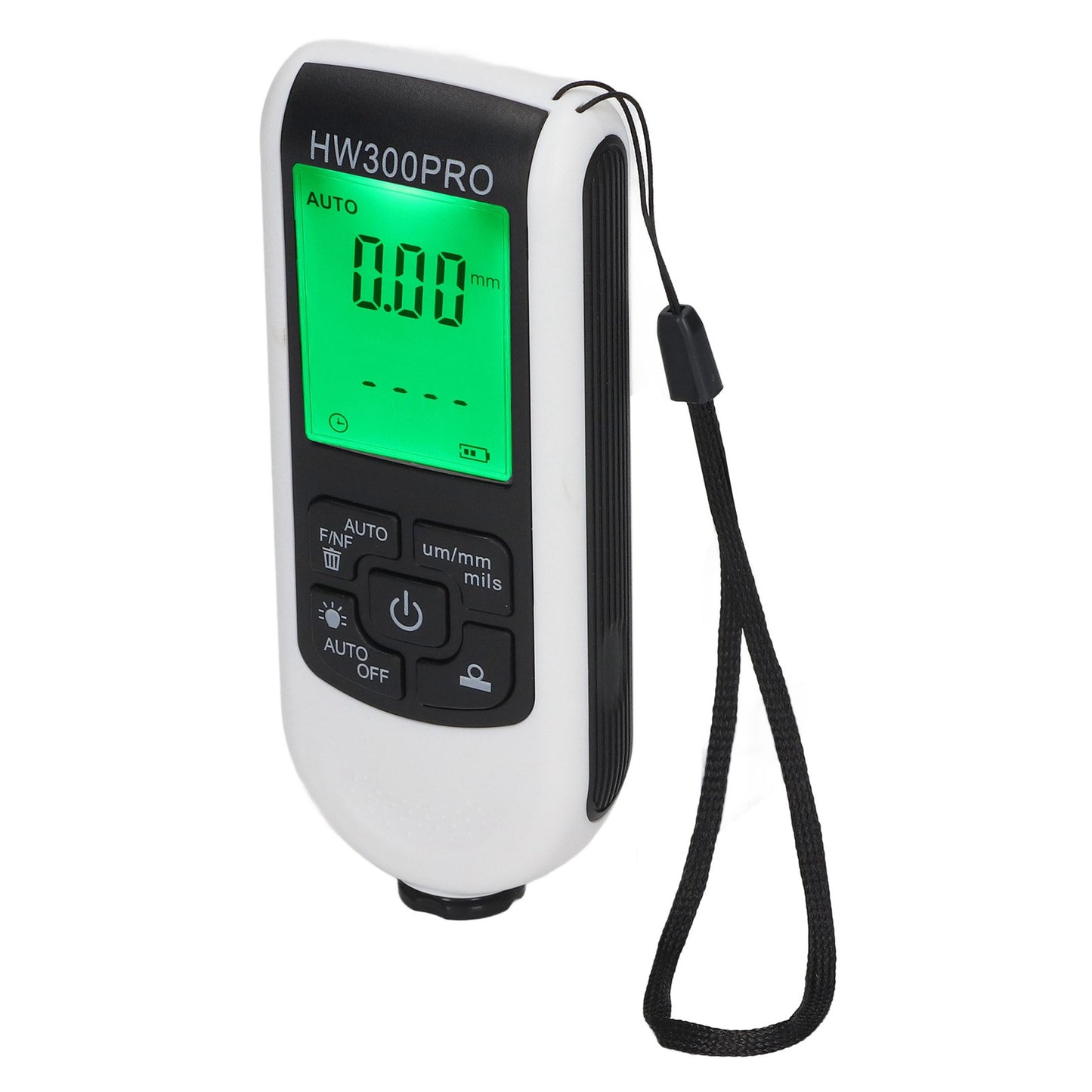 Digital Coating Thickness Gauge ABS With Portable Rope Automatic Shutdown Function Paint Coating Meter For Outdoor White