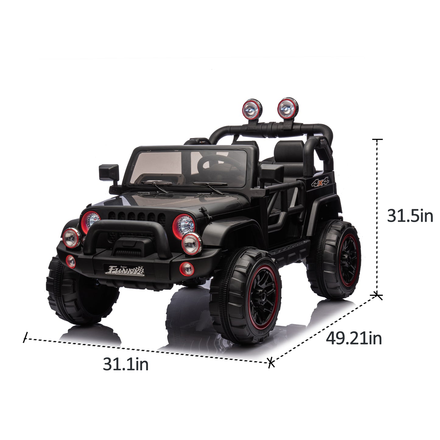 24V Kids Ride On Electric Car W Parents Control,Seat Width 20in,2WD,Rear Suspension,Trunk Storage,Portable Pull Rod,Light&Searchlight,Bluetooth,USB,Provide A Speed Of 2.5-4MPH For Kids Aged 3-8.