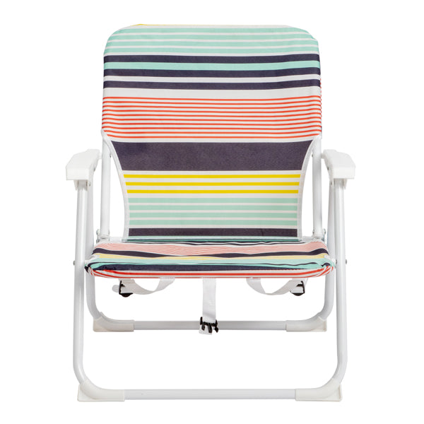 56x60x63cm Oxford Cloth White Iron Frame Beach Chair Color Small Size