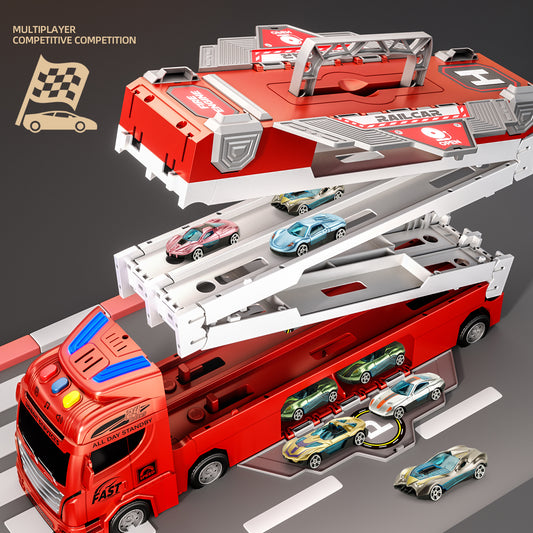 2026  Fire Truck Toys Car With Lights Sounds Music , Transport Truck Toys,Kids Birthday Toys