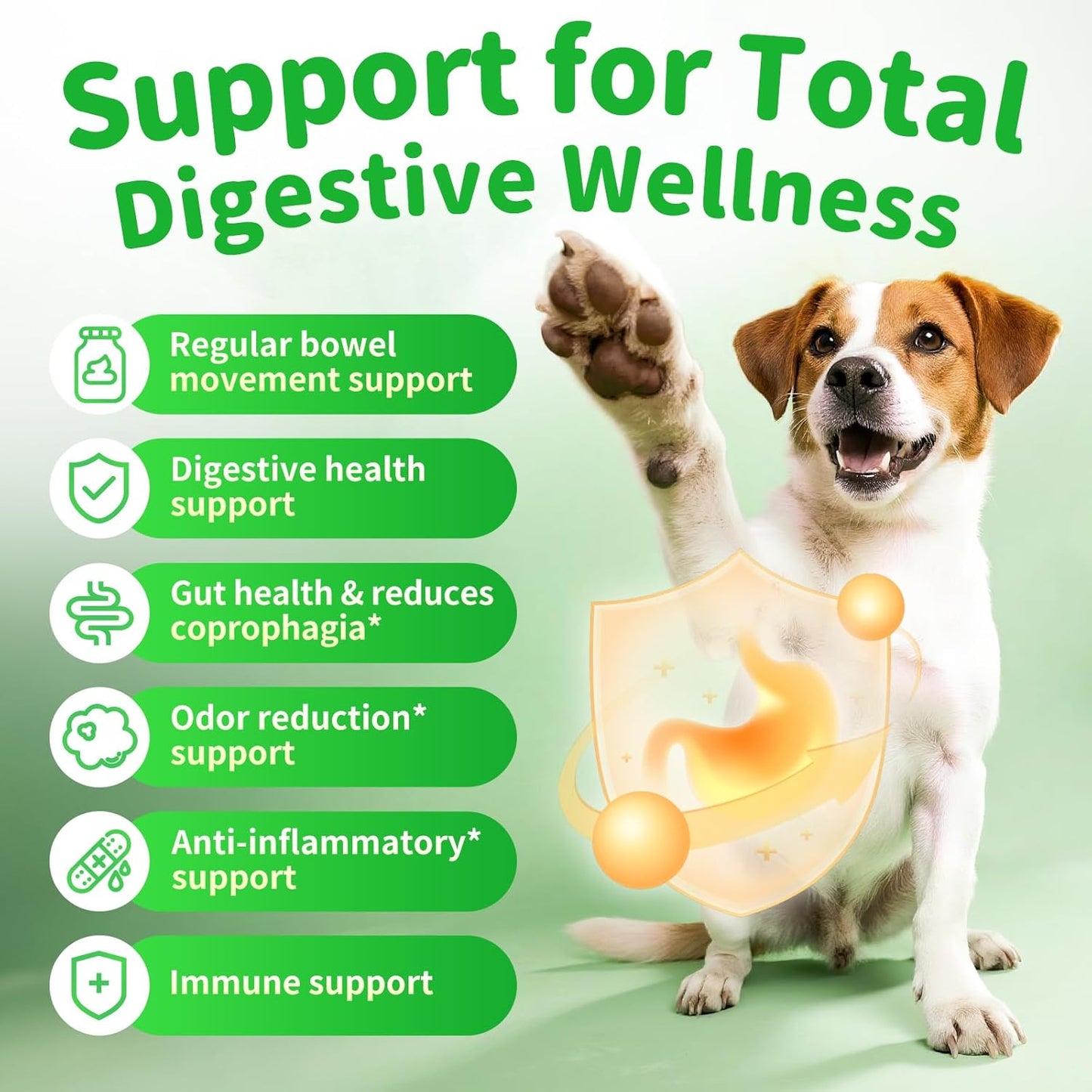 Dog Probiotics Digestive Enzymes,Pumpkin Fiber Chews For Gut Health, Constipation Upset Stomach Relief, Gas & Stool Support, Chicken Flavor Soft Chews ,90 Count