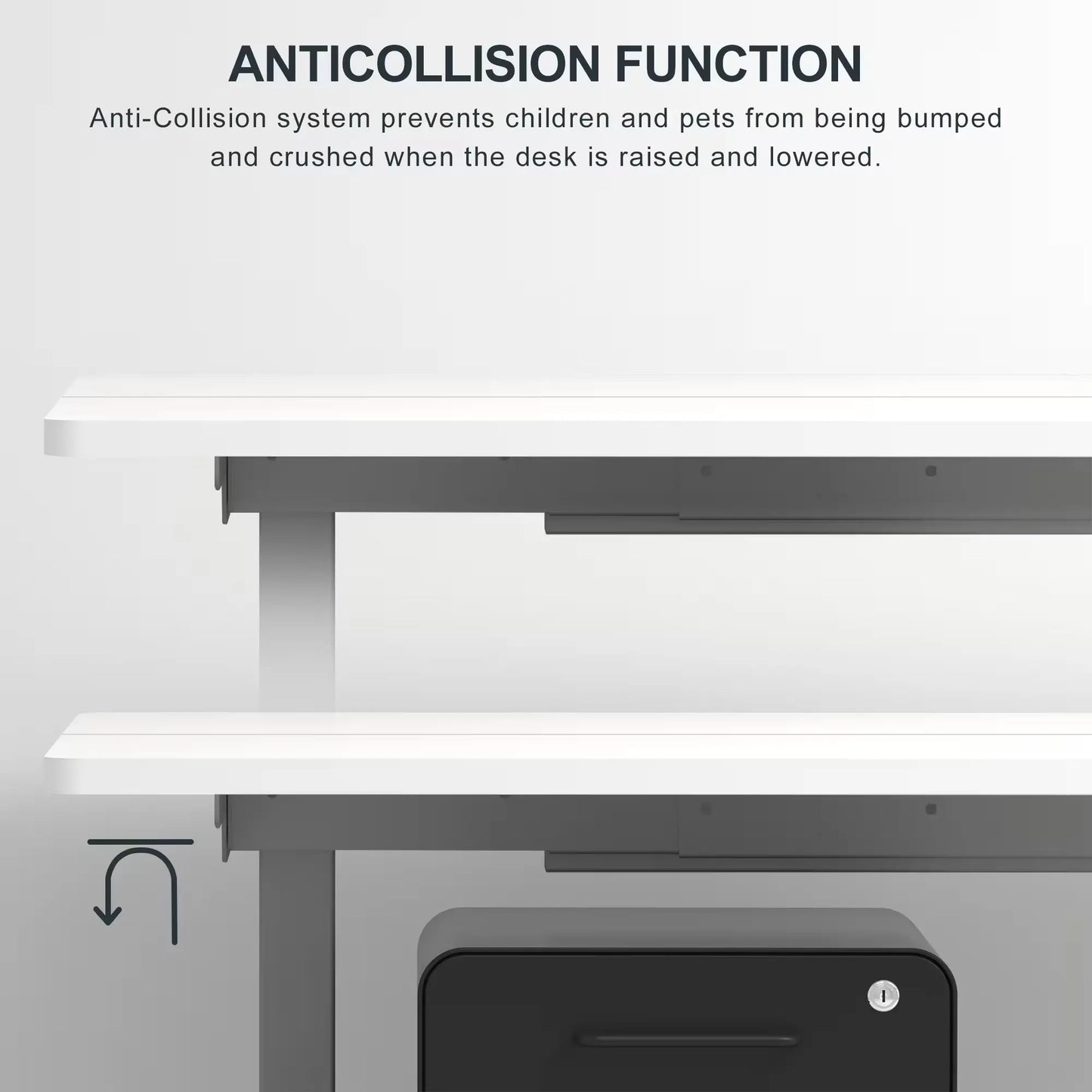 Electric Standing Desk Adjustable Height Desk With Two-Piece Tabletop  Home Office Computer Workstation Sit Stand Up Desk, 55 X 28 Inches Grey Frame - White Top