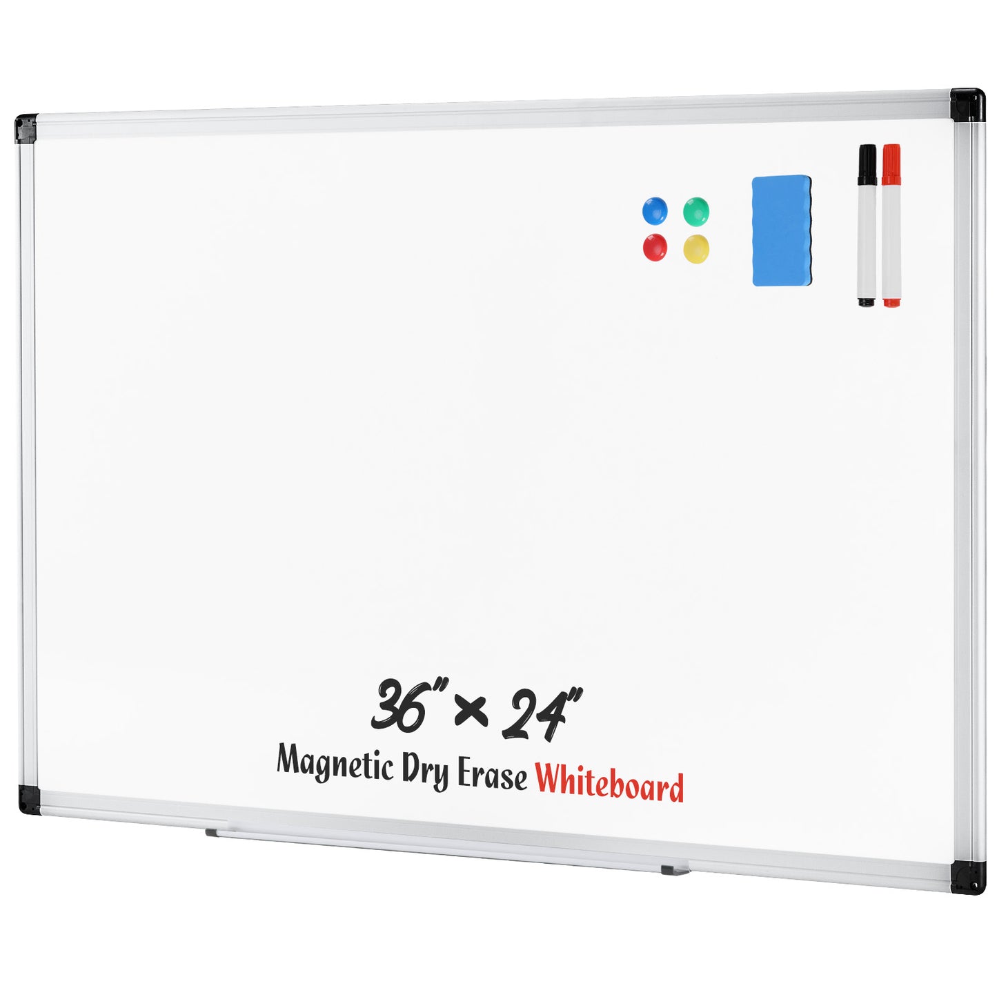 Magnetic Dry Erase Board  36 X 24 Inches White Board For Home Office School,Sliver Reinforced Aluminum Frame