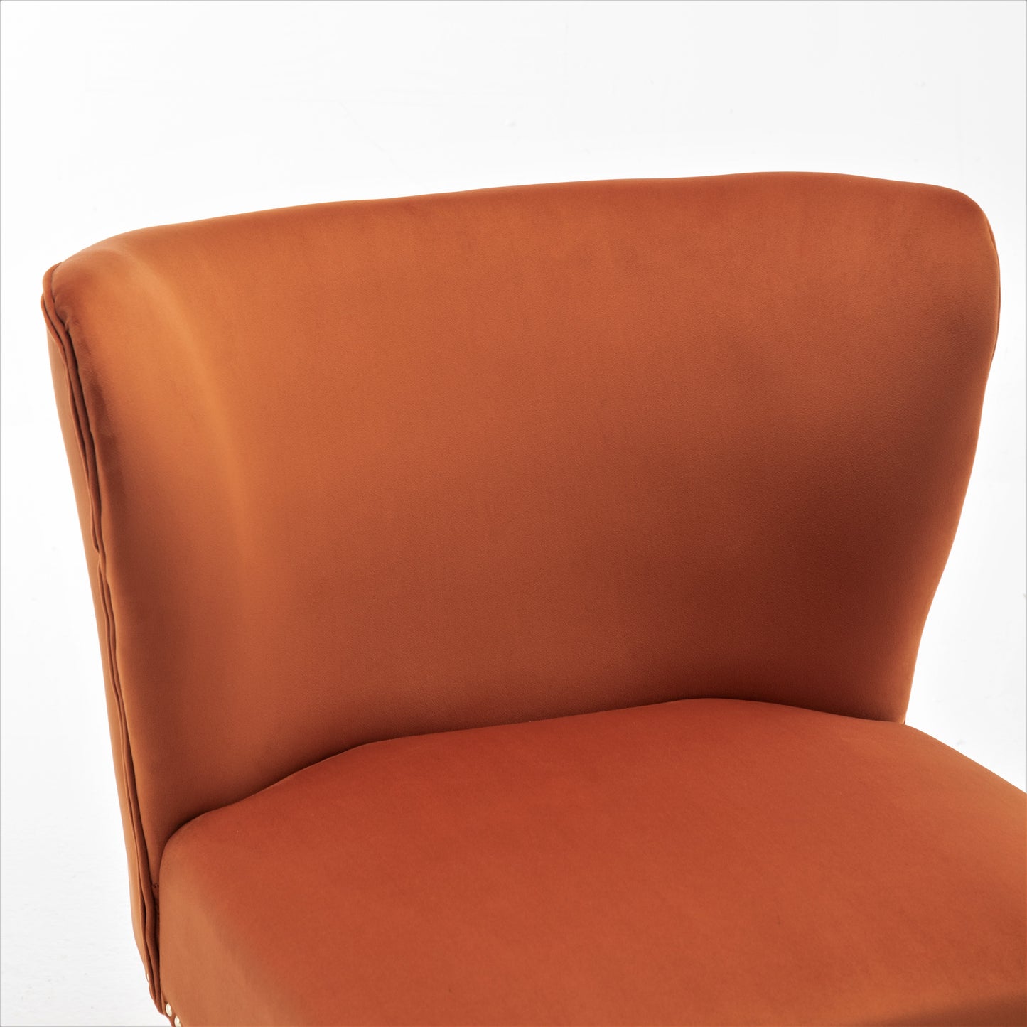 Printed Cloth Accent Chair, Armless Slipper Chair With Metal Legs, Modern Upholstered Side Chair For Living Room Bedroom Small Spaces