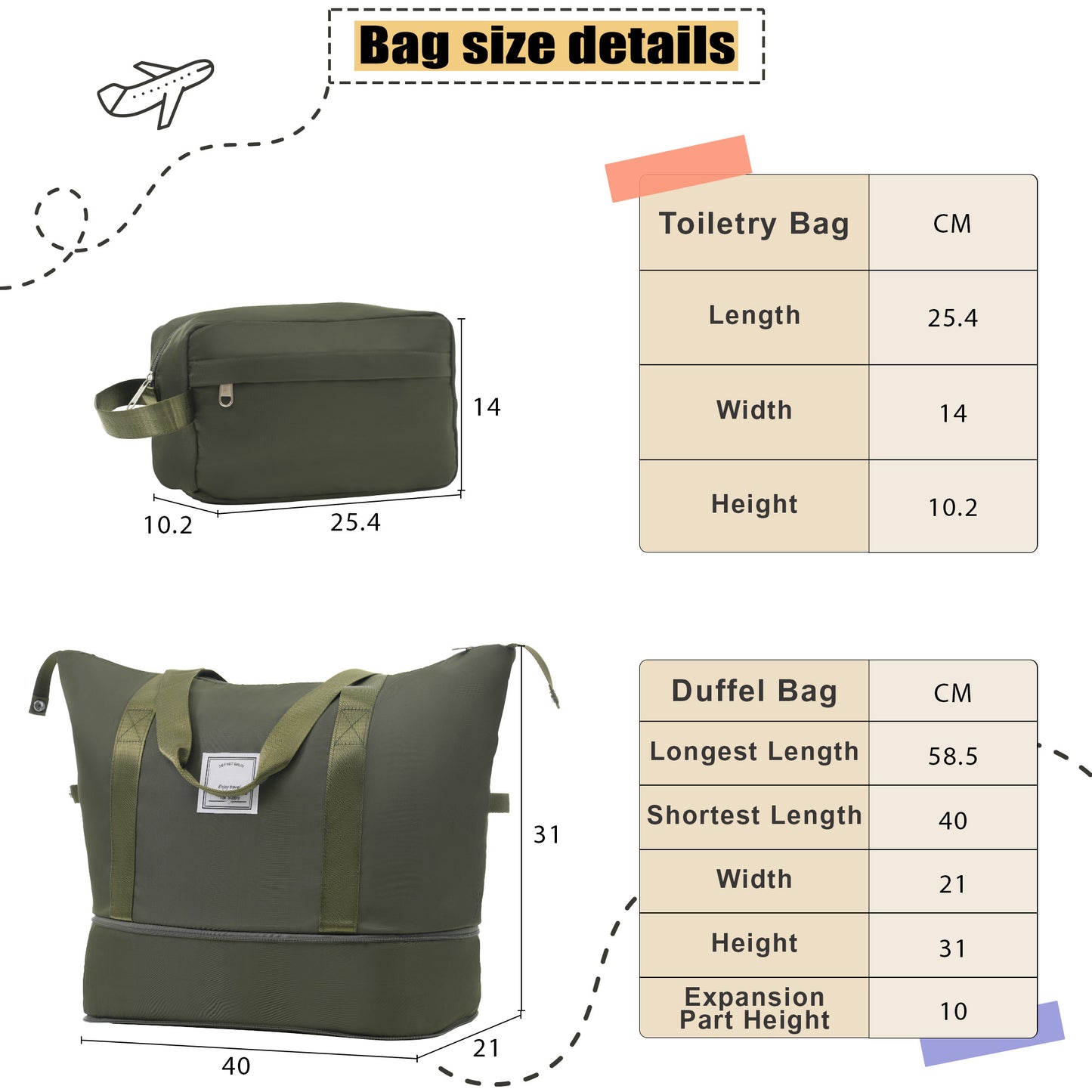 Softside Luggage Expandable 3 Piece Set Suitcase With Duffel Bag Upright Spinner Softshell Lightweight Luggage Travel Set-22 26 30 IN