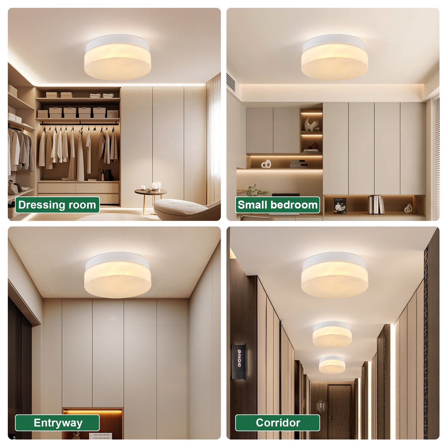 12 Inch LED Ceiling Light, 24W Flush Mount Ceiling Light,Round Low Profile Ceiling Lights For Bedroom, Living Room, Dining Room  White