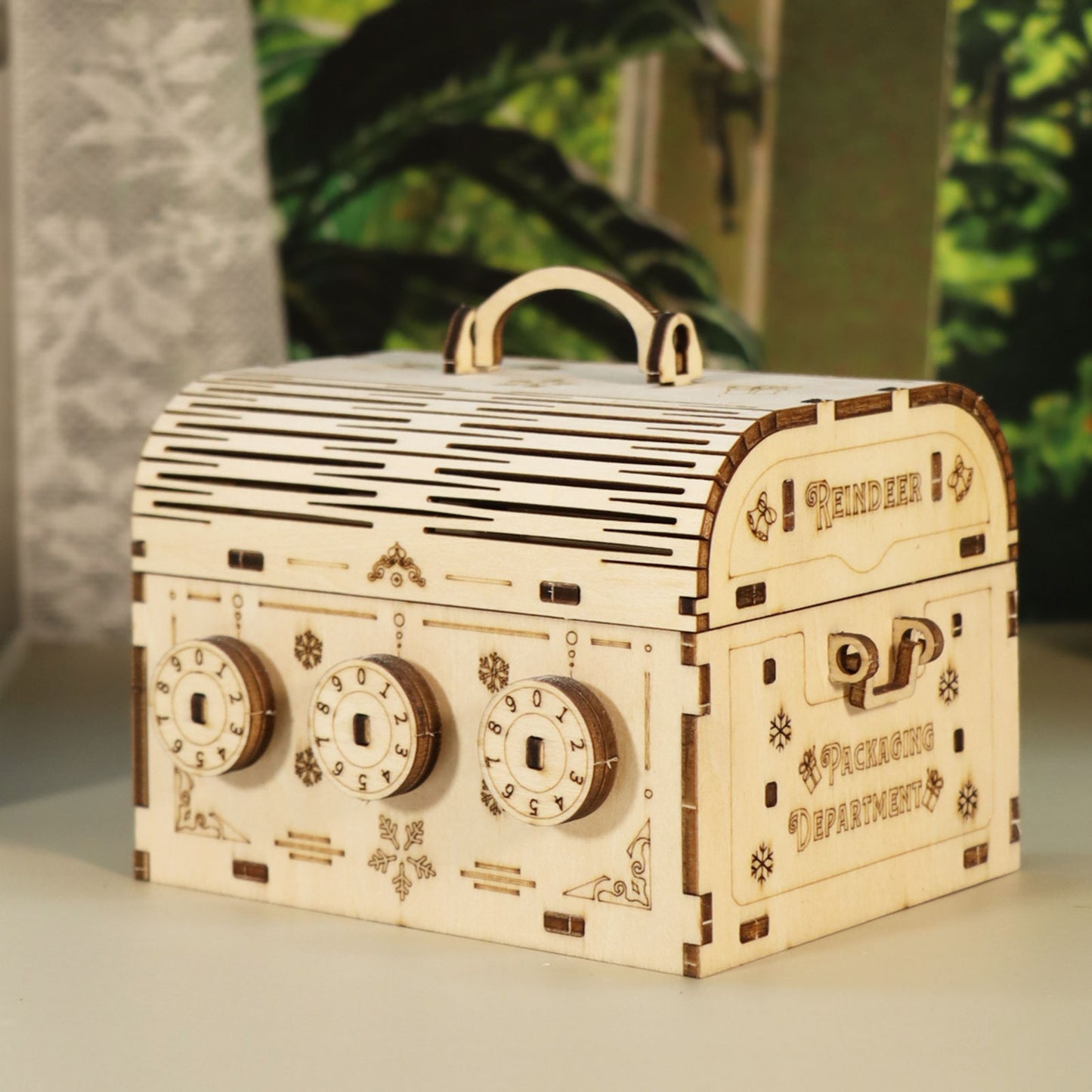 3D Wooden Puzzle DIY Treasure Box Model Building Kits Brain Teaser Projects For Adults Christmas Gifts