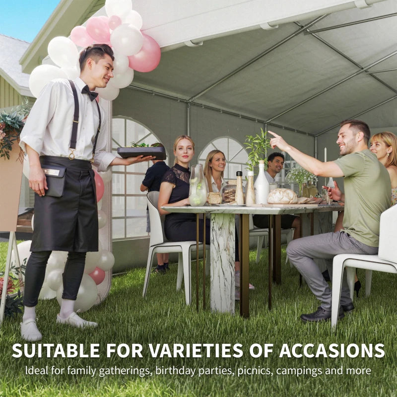 Heavy-duty Large Wedding Tent, Outdoor Carport Garage Party Tent, Patio Gazebo Canopy With Sidewall, White
