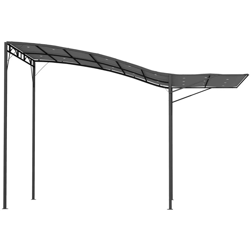 Outdoor Pergola And Patio Gazebo For Garden, Camper, Deck, Doors And Windows, Dark Gray