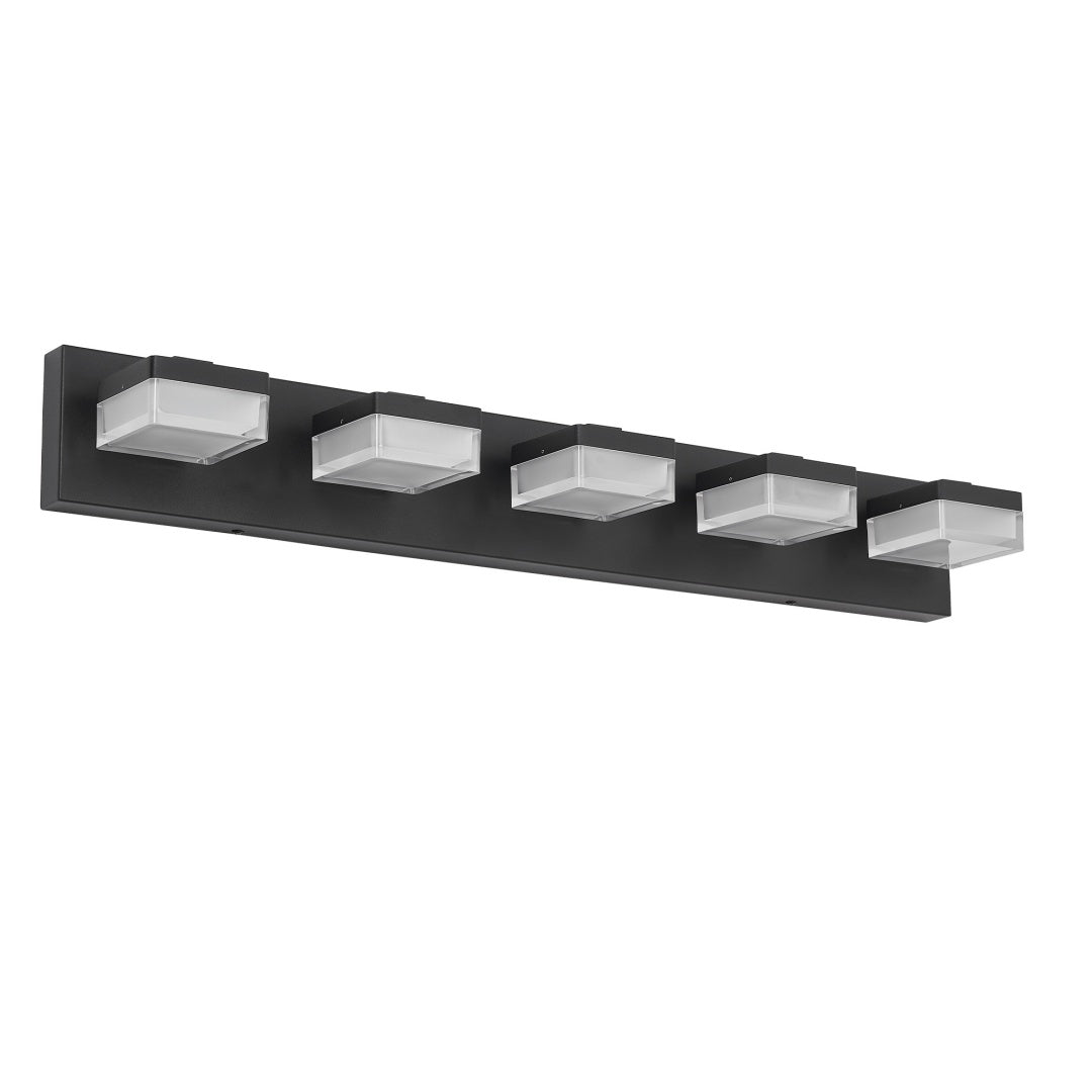 Bathroom Vanity Lights Over Mirror For Mirror Led Light Fixture 5 Lights Modern Black Vanity Light