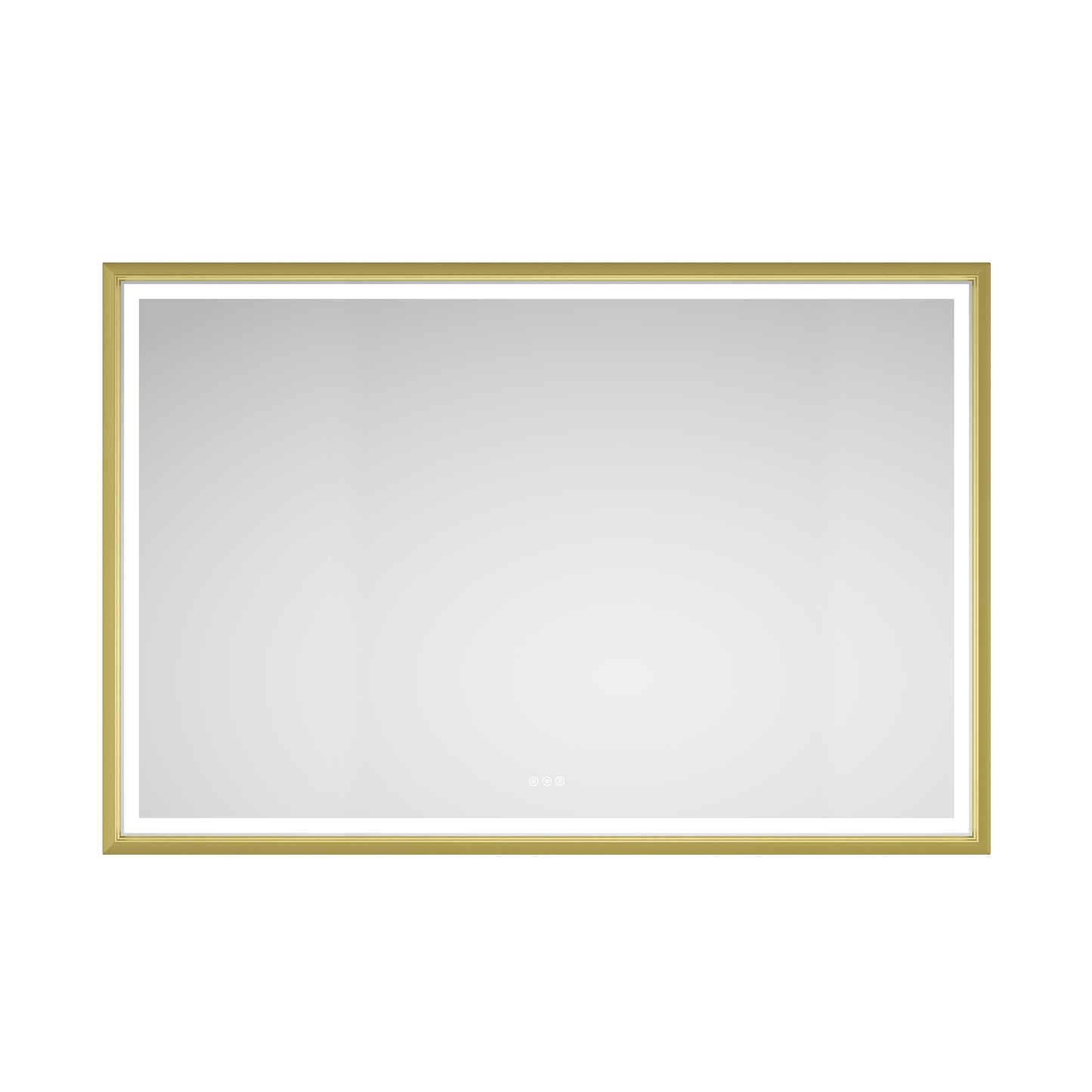 72 X 48 Inch LED Bathroom Mirror With Aluminum Frame, Wall Mounted Vanity Mirror, Anti-Fog, Memory, 3 Colors, Stepless Dimmable