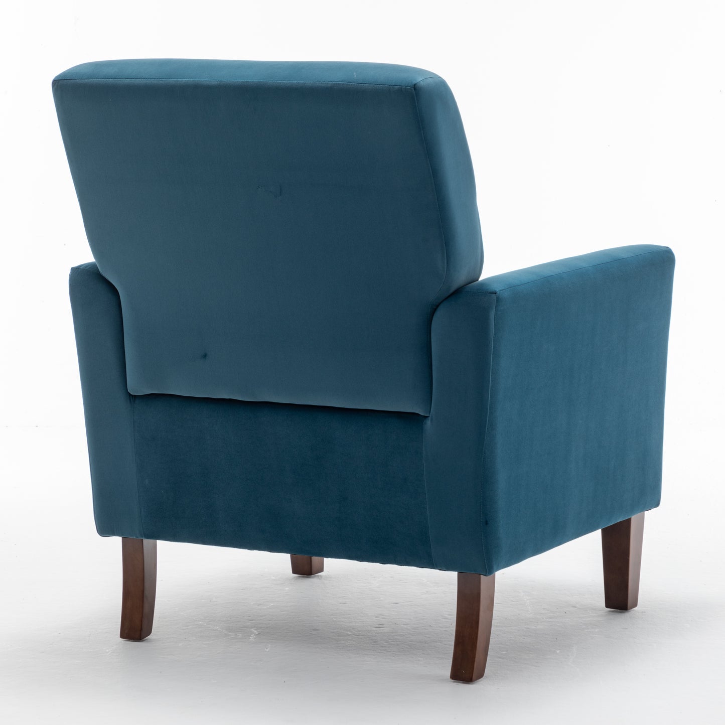 Patterned Polyester Blend Armchair, Solid Birch Wood Frame With Brown Tapered Legs, Foam Padded Accent Chair With Trim Detail For Living Room Office