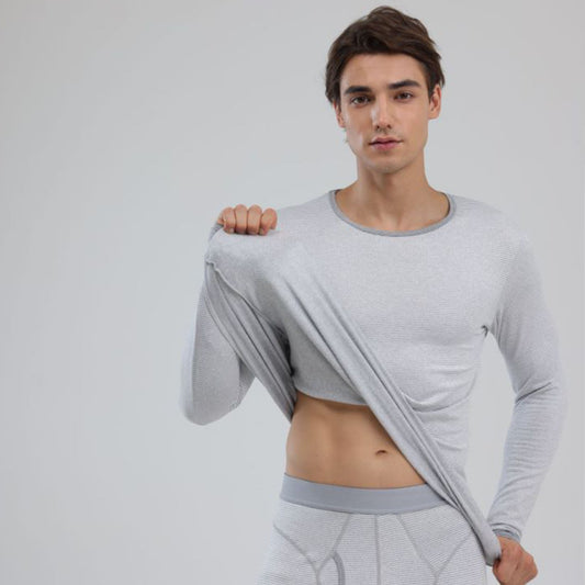 1 Set Men Thermal Underwear Set Knit Slim Fit Stylish Warm Winter Base Layer Cold Weather Clothing XXXL Size
