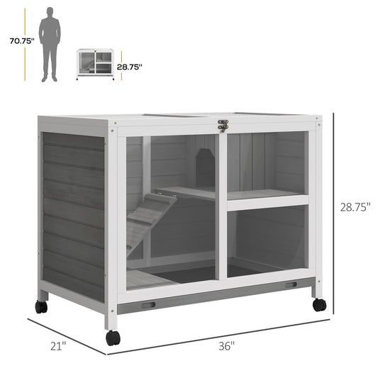 Desk/Table Sized Rabbit Hutch With Wheels