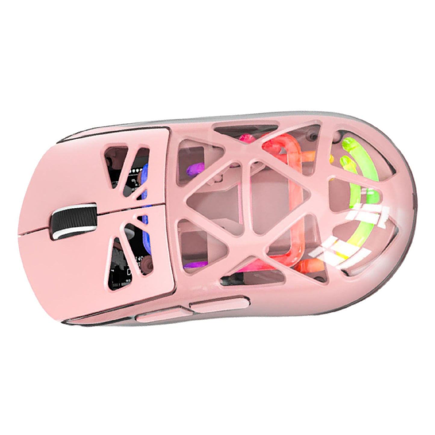 Wireless Gaming Mouse Lightweight 3 Modes Bluetooth 2.4G Type C Wired Mouse 4800DPI More Than 200Hrs Battery Life For Win11 Pink