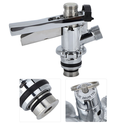 G5/8 U Type Stainless Steel Beer Keg Coupler Dispenser Accessory For Home Bar Restaurant