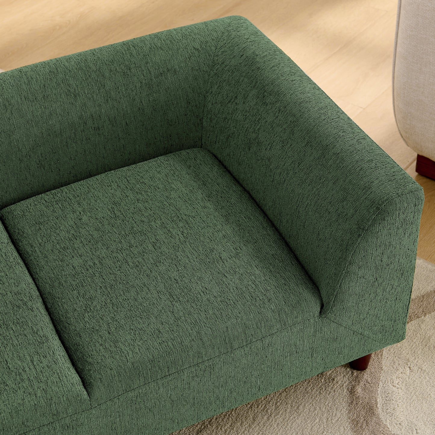 Pet Sofa With Backrest And Armrests, Modern Rectangular Pet Sofa Suitable For Small And Medium Dogs, Soft Cushion Comfortable Dog Sofa,-OLIVE GREEN