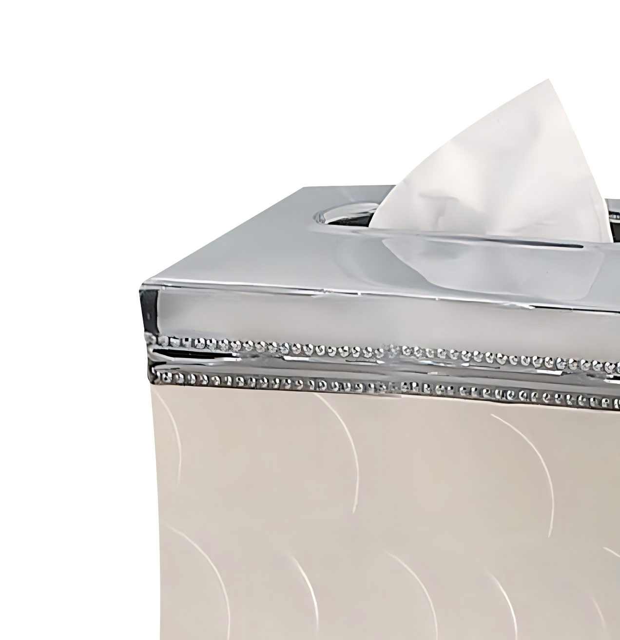 Tissue Box   Fantasy Stainless Steel Square Facial Tissue Box Cover Holder