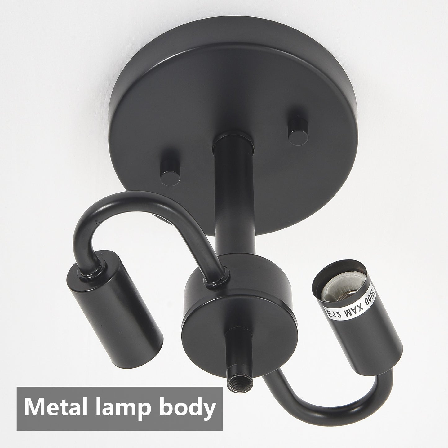Ceiling Light Fixtures Flush Mount Indoor Outdoor Ceiling Light With Water Ripple Glass Shade For Hallway Kitchen Bedroom Porch Living Room Black