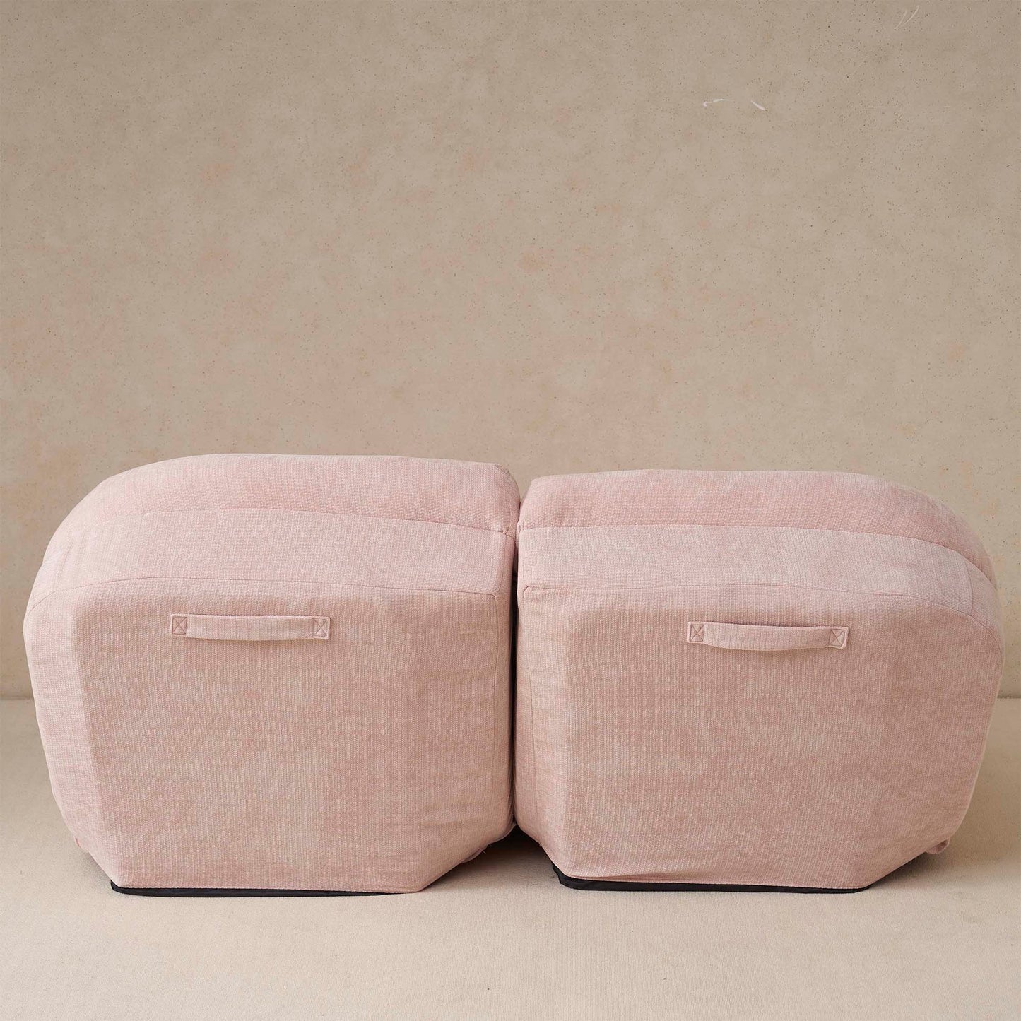 Convertible Fold-Out Single Sofa Bed,Pink,the Left Part Of The Complete Product.