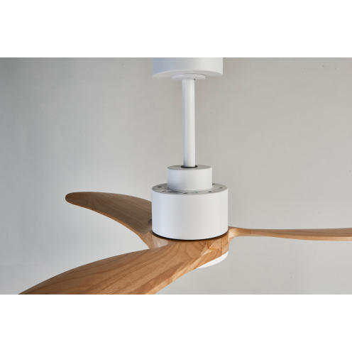 Ceiling Fan With Dimmable LED Light Remote Control,Quiet DC Motor 6 Speed Levels,Adjust Height 3 PCS Rod Reversible Ceiling Fan, For Patio Living Room, Bedroom, Office,Indoor.White Natural