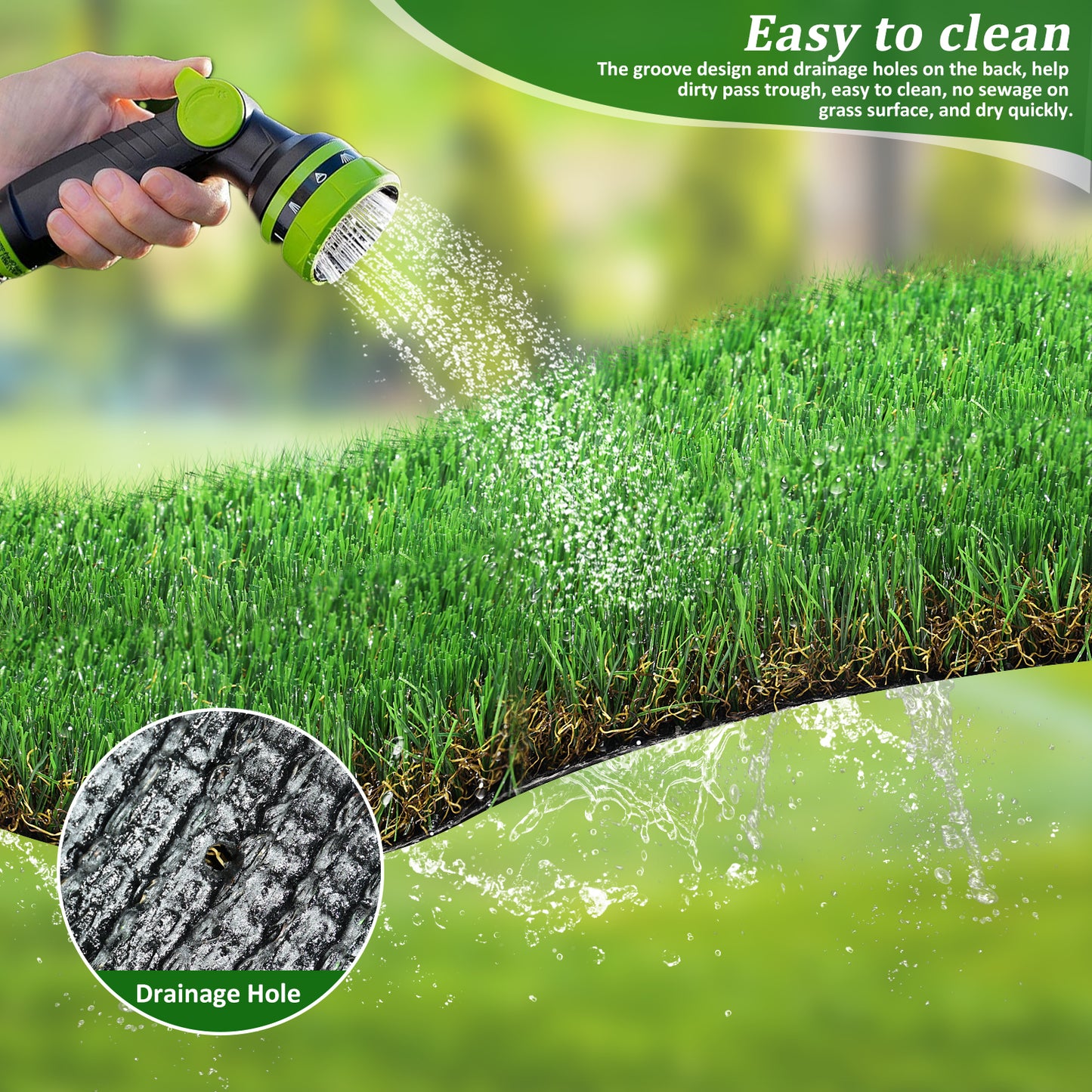 13FTX42FT Outdoor Artificial Grass Runner Rug, Thick Realistic Fake Grass Roll Decor Patio Balcony Garden Lawn, Dog Pets Turf Drain Mat, 1.38 Pile Height