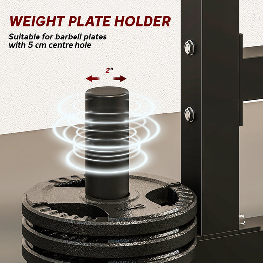 Adjustable Squat Rack, 660lbs Multi-Functional Bench Press Rack Wide H-shaped Base For Weight Lifting Home Gym Strength Training