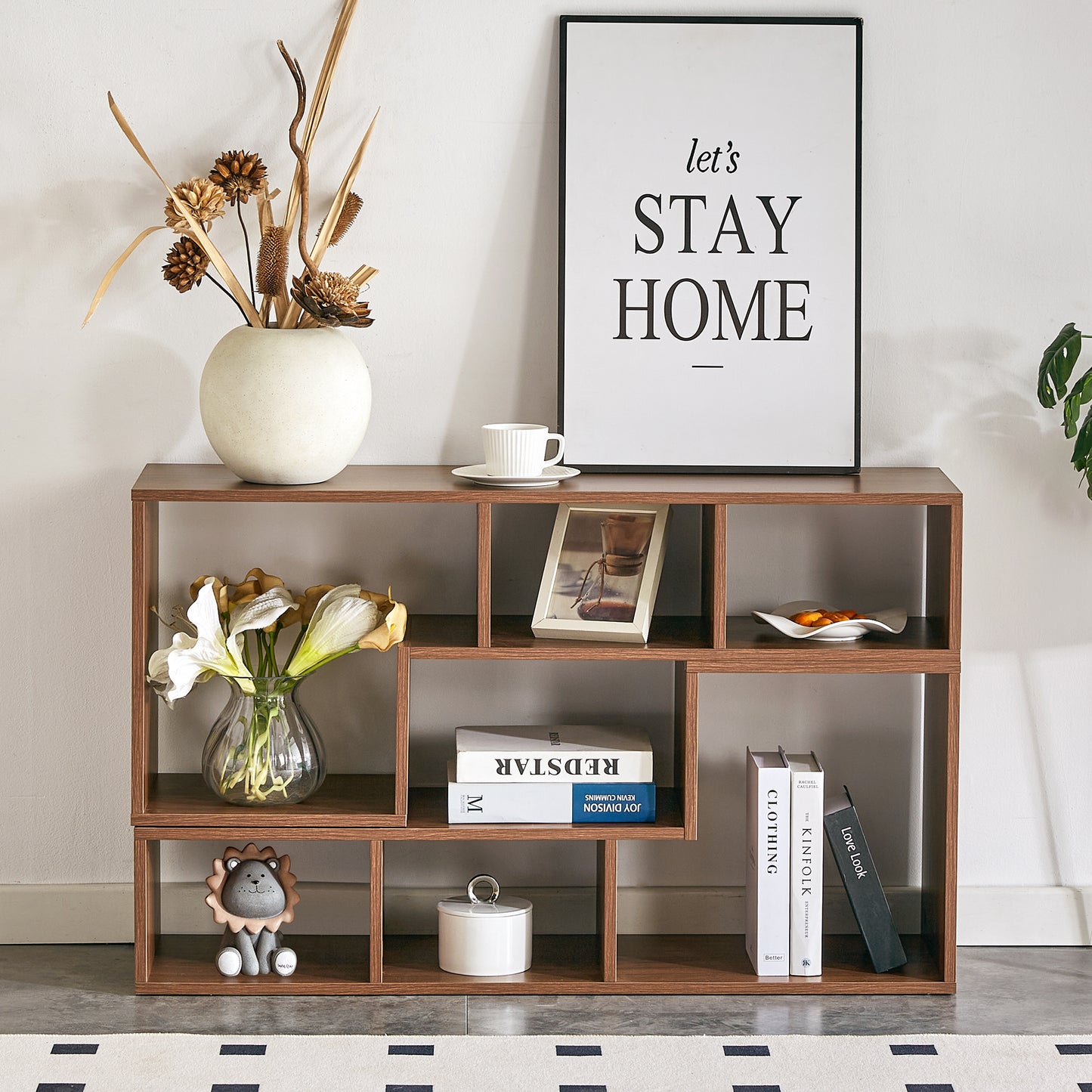 2 Pieces Cube TV Stand,Free Combination Gaming Entertainment Center Media Stand,Open Storage Bookcase Shelf For Living Room,2 Shelf Bookcase L-Shaped TV Console Stand,with Dimensions Of 55.1x11.8x17.1