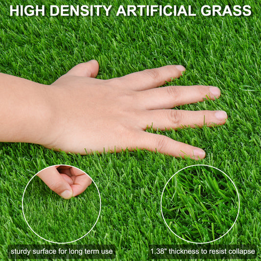 6FTX10FT Outdoor Artificial Grass Runner Rug, Thick Realistic Fake Grass Roll Decor Patio Balcony Garden Lawn, Dog Pets Turf Drain Mat, 0.78 Pile Height