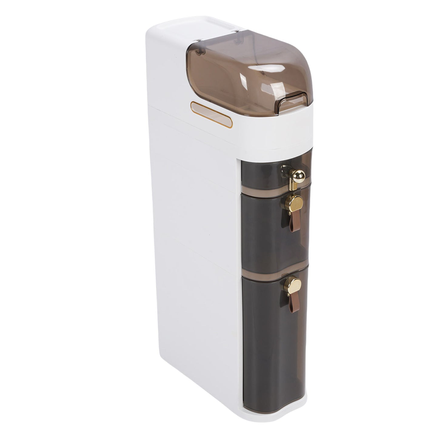 Bathroom Storage Cabinet PP PC Narrow Slim Organizer Small Corner Cabinet With 4 Wheels For Toilet Paper Kitchen Laundry 4 Layer