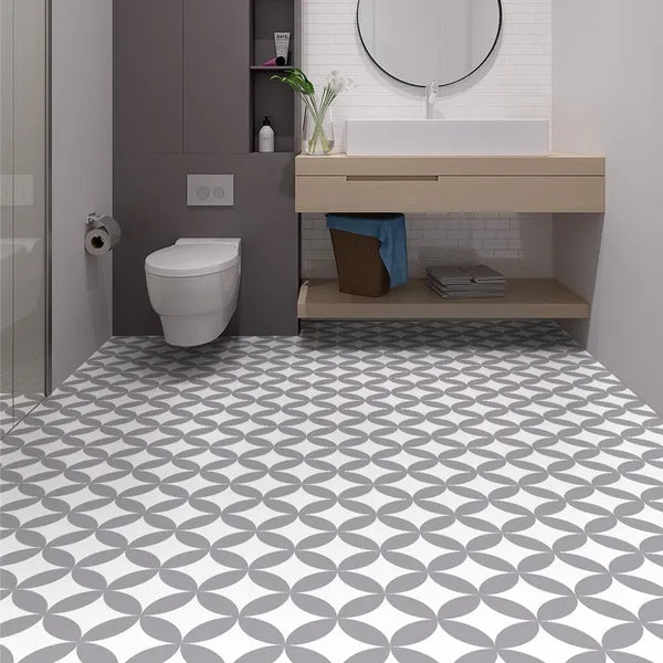 20pcs Self-Adhesive Floor Tiles, 7.9 X 7.9 Inch PVC Self-Adhesive Waterproof Flooring Strips, Waterproof Lip Features, DIY Suitable For Bathroom, Living Room, Covers 4.3 Square Feet