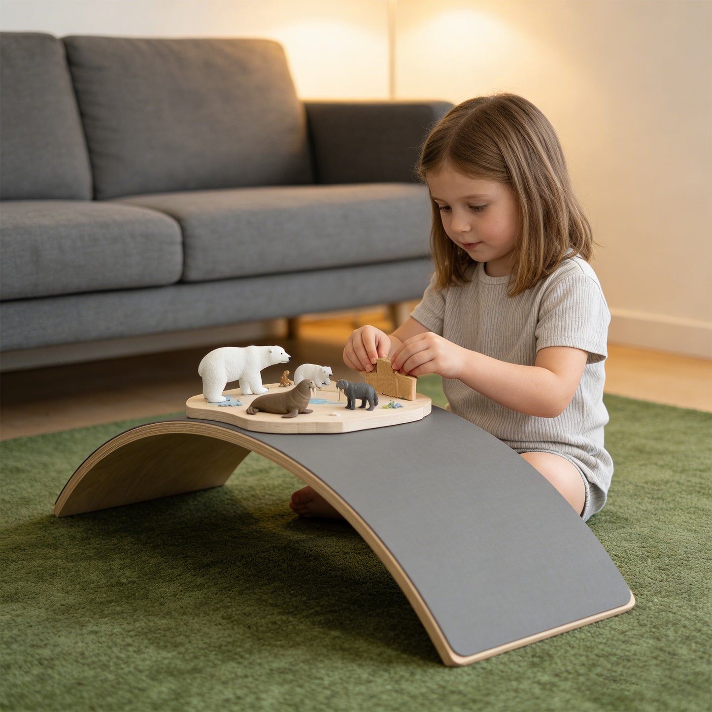 32 Inch Rocker Board Sensory Training Kids Balance Training Seesaw Board 300 Lbs Weight Capacity