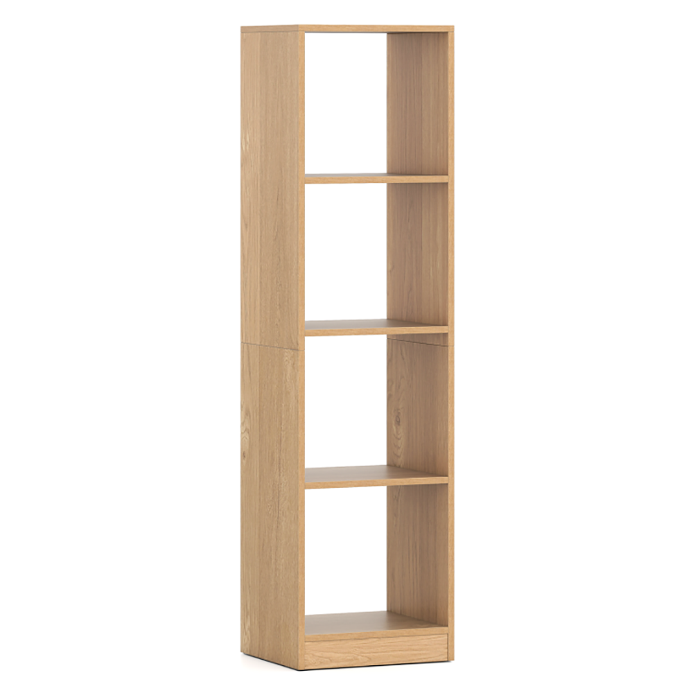 5 Tiers 4 Cube Narrow Bookshelf With 4 Anti-Tipping Kits For Living Room, Study Room, Bedroom