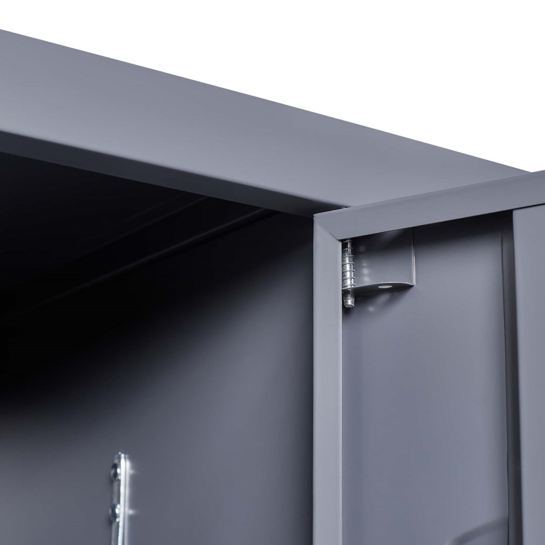 3 Door 72in H Metal Lockers With Lock For Employees,Storage Locker Cabinet For Home Gym Office School Garage,Gray