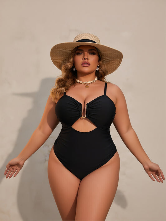 New Elegant And Fashionable Women's StyleWomen's Swimsuit For Beach Vacation Stylish One Piece With High Neck And Adjustable StrapsBeach Tankini--KA-P794-01