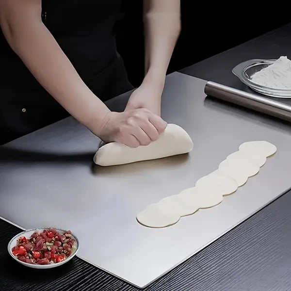 XXL 304 Stainless Steel Cutting Board  Anti-Slip & Mildew-Proof No More Moldy Wooden Boards - Heavy-Duty & Food-Safe, Easy To Clean - Chop Meat, Knead Dough, Bake Prep All-in-One - Must-Have For Home