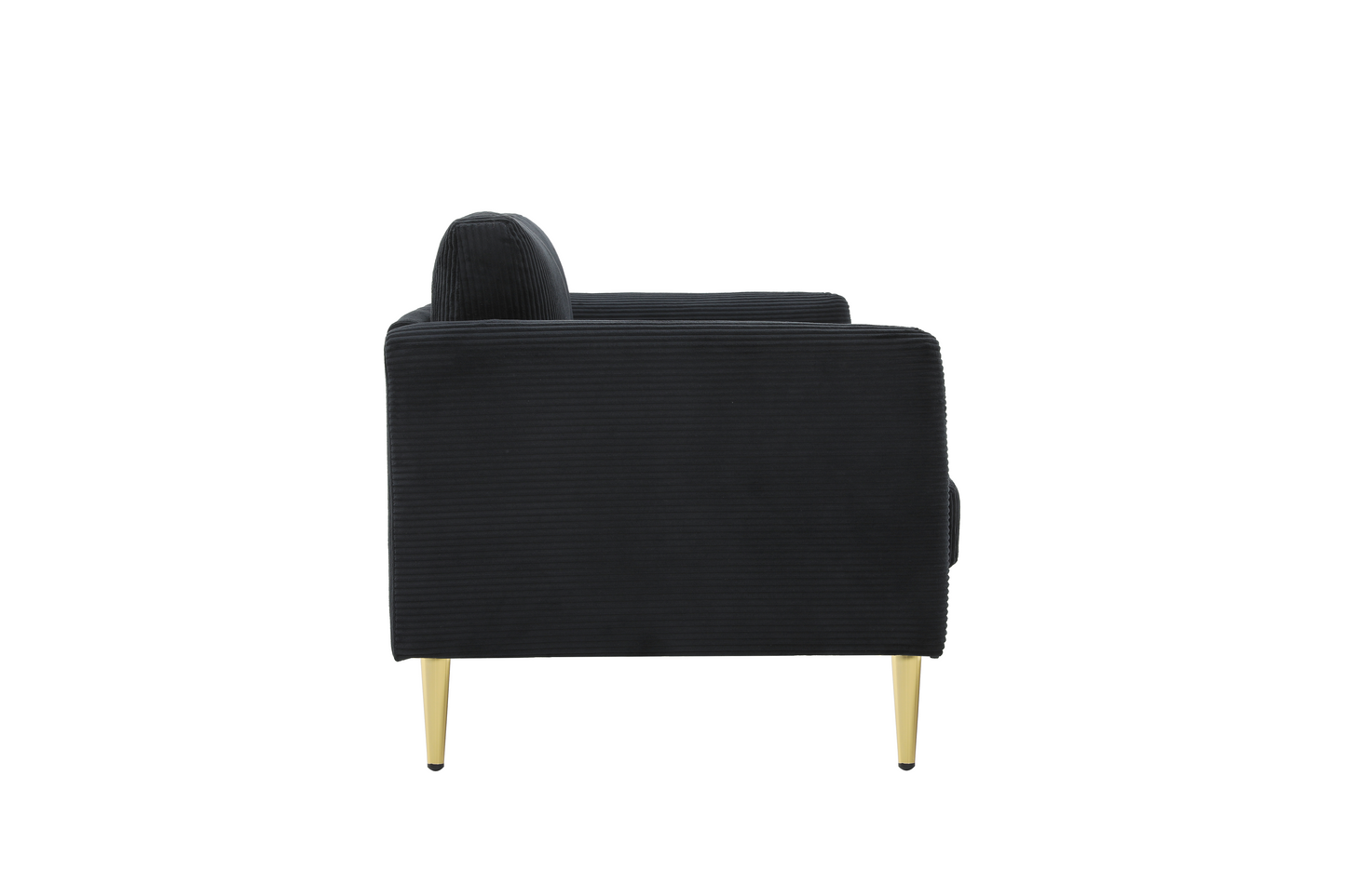 60.63   Wide Modern Corduroy Loveseat, Plush Upholstered Cushions, Solid Wood Frame, Compact Living Room And Apartment Furniture